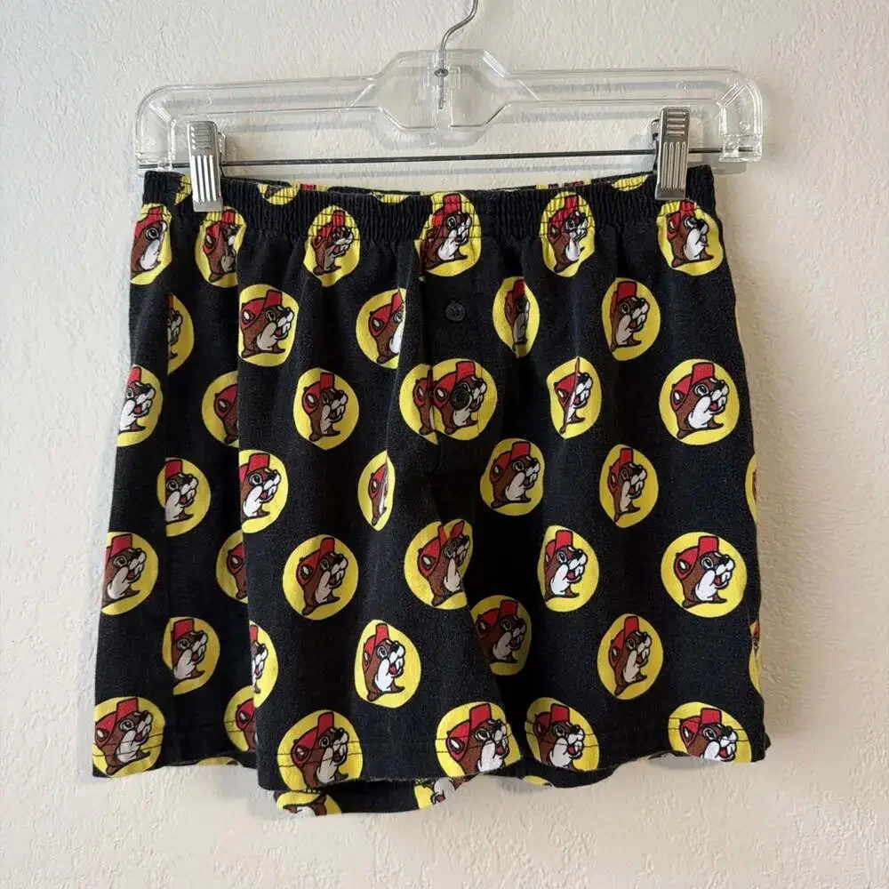 Buc-ees Cotton Logo Beaver Boxer Style Shorts men’s small unisex sleep shorts